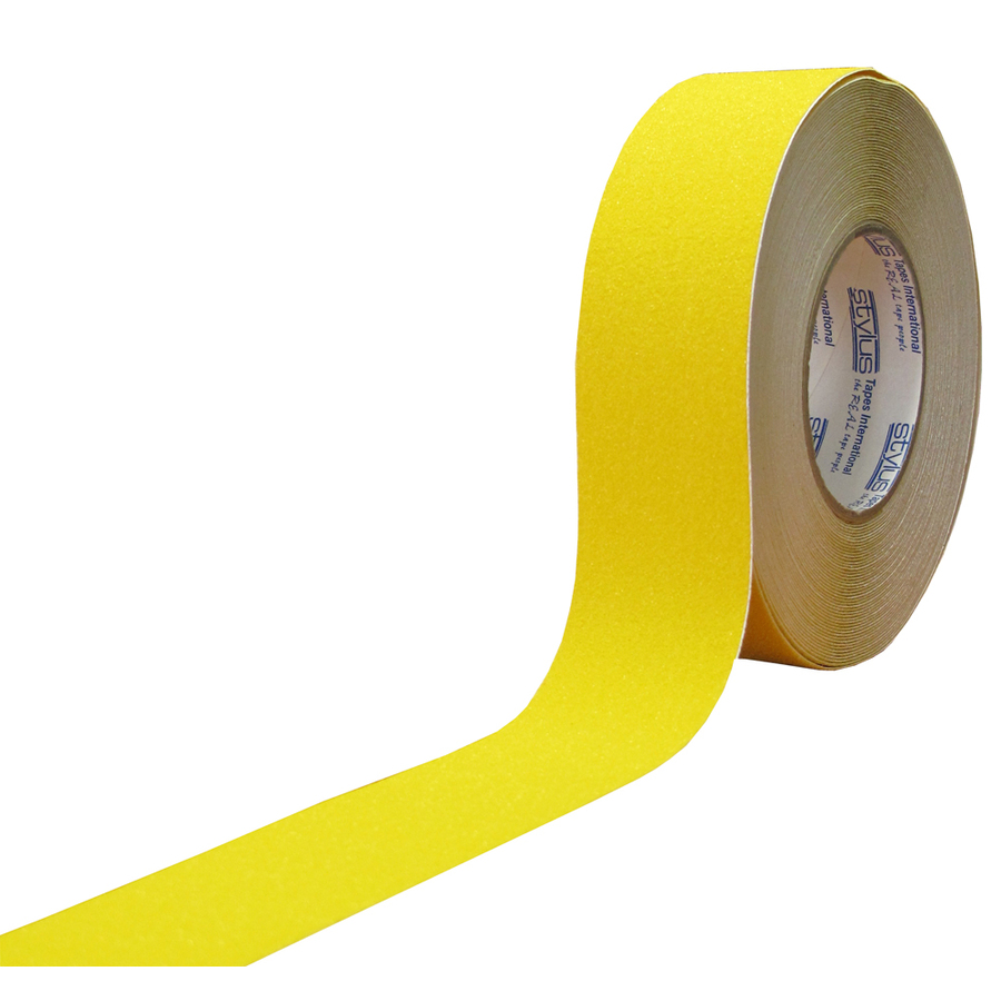 100mm x 18mtrs Yellow anti slip tape - Image 1
